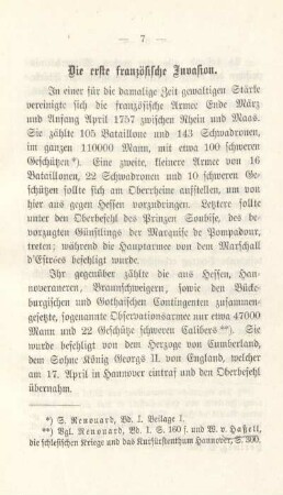 Die erste französische Invasion.