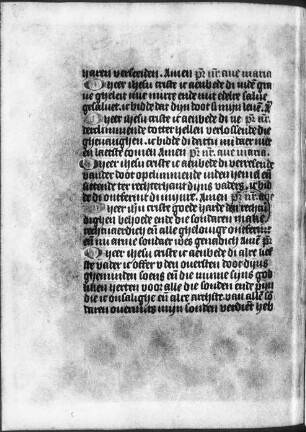Textseite, fol. 83v : Textseite, fol. 83v. Aus: Horarium. Pergament; 175 x 130 mm. Niederländisch, um 1500. Dresden: SLUB Mscr.Dresd.M.220