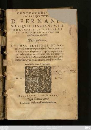 2: Illustrium Controversiarum Aliarumque Usu Frequentium Pars ... : cum Indice rerum ac verborum locupletissimo