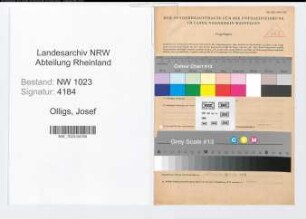 Entnazifizierung Josef Olligs , geb. 14.05.1902 (Kaufmann)