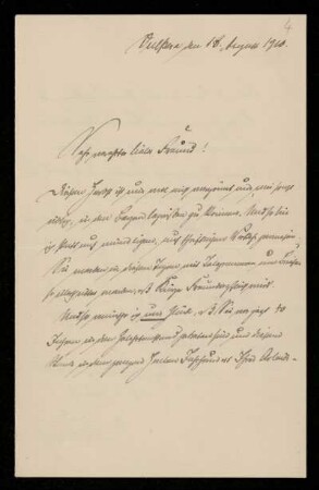 Brief von Karl Binding an Otto von Gierke, Vulpera, 18.8.1910