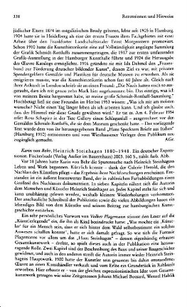 Behr, Karin von :: Heinrich Steinhagen, 1880 - 1948, ein deutscher Expressionist : Fischerhude, Verl. Atelier im Bauernhaus, 2003