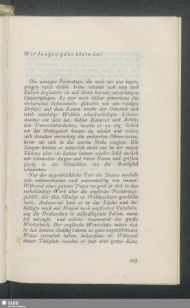 Wir fangen ganz klein an!