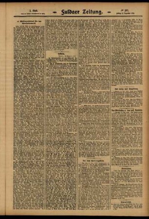 Zweite Ausgabe vom Freitag, den 12. Dezember 1913.