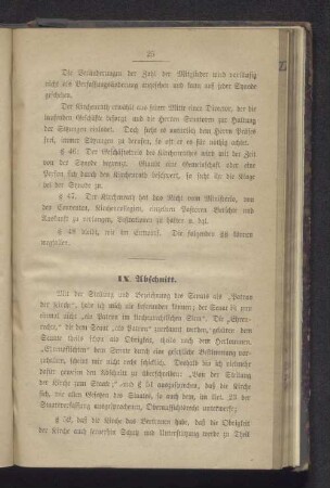 IX. Abschnitt.