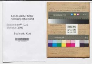 Entnazifizierung Kurt Sudbrack , geb. 17.07.1896 (Bergingenieur)