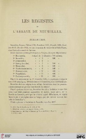2.Ser. 18.1897: Les regestes de l'abbaye de Neuwiller