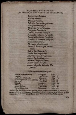 Index materiarum huius operis