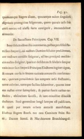 De Successione Principum. Cap. VII.
