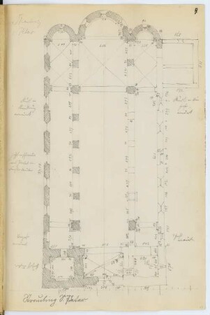 St. Peter, Straubing: Grundriss (aus: Skizzen- und Fotoalbum 6)