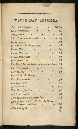 Table des Articles.-Avertissement.