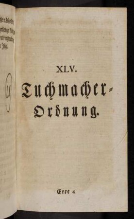 2075-3012, XLV. Tuchmacher-Ordnung.