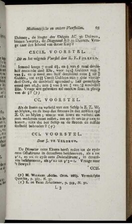 CC. - CCL. Voorstel. Slot-Questie.