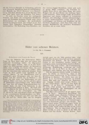 3: Bilder von seltenen Meistern, 14, Arbeiten von Frans de Neve