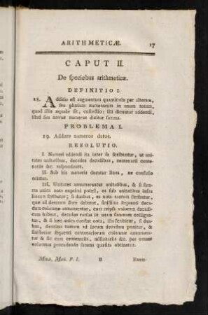 17-35, Cap. II. De speciebus arithmeticae.