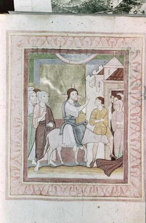 Perikopenbuch — Einzug in Jerusalem, Folio 25 recto