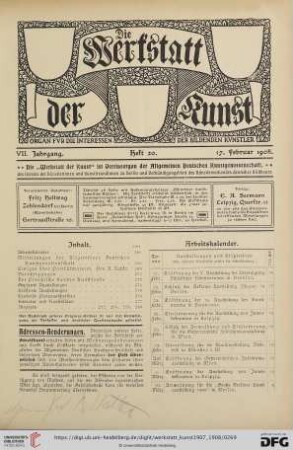 Heft 20 (17. Februar 1908)