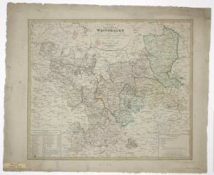 Karte von dem Königreich Westfalen, 1:628 000, Kupferstich, 1808