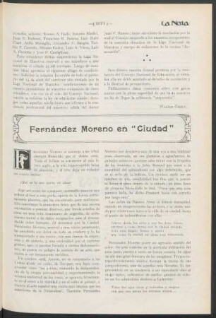 Fernández Moreno en "ciudad"