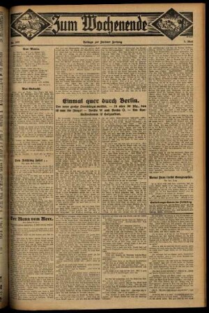 Zweite Ausgabe vom Sonntag, den 03. Mai 1931.