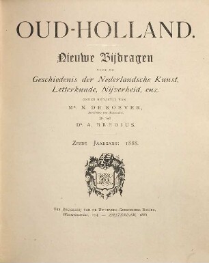 Oud-Holland : tijdschrift voor Nederlandse kunstgeschiedenis. 6. 1888