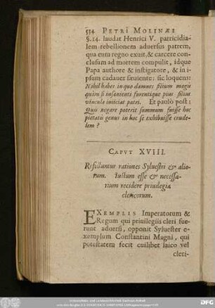 Caput XVIII. Refelluntur rationes Sylvestri & aliorum. Iustum esse & necessarium recidere privilegia clericorum.