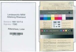 Entnazifizierung Luise Rittershaus , geb. 06.06.1910 (Verkaeuferin)