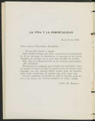 La vida y la inmortalidad