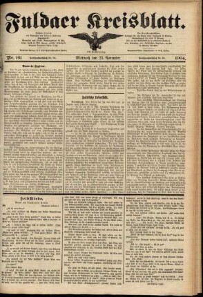 Ausgabe vom Mittwoch, den 23. November 1904.