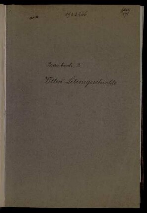 Villers' Lebensgeschichte. [Inaugural-Dissertation] (Manuskripttitel), Bonn, 1919