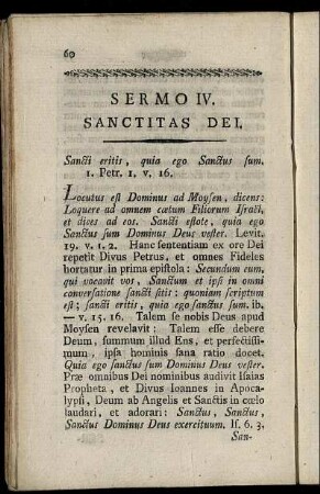 Sermo IV. Sanctitas Dei.