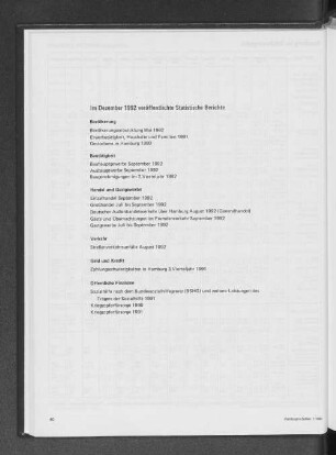 Im Dezember 1992 veröffentlichte Statistische Berichte