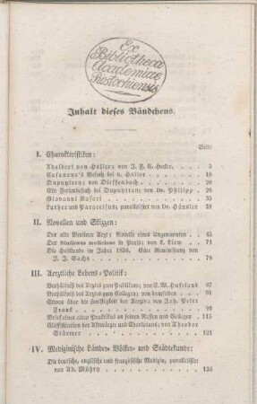 Inhalt dieses Bändchens.