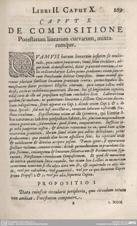 CAPUT X. DE COMPOSITIONE Potestatum linearum curvarum, mixtarumque.