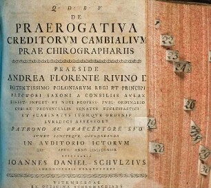 De praerogativa creditorum cambialium prae chirographariis