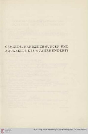 Gemälde/ Handzeichnungen und Aquarelle des 19. Jahrhunderts (Nr. 193-229)