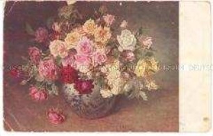 Vase mit Rosen