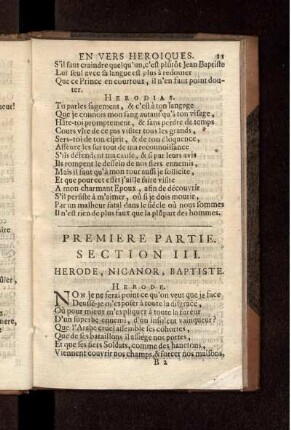 Section III. Herode, Nicanor, Baptiste