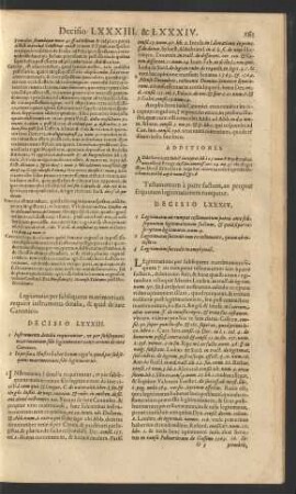 Decisio LXXXIII.