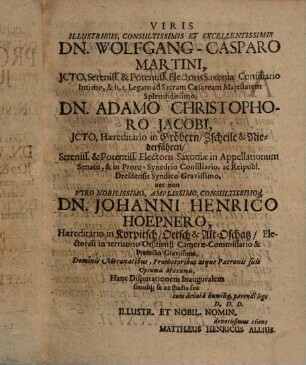 Disputatio Inauguralis Juridica, De Prorogatione Jurisdictionis