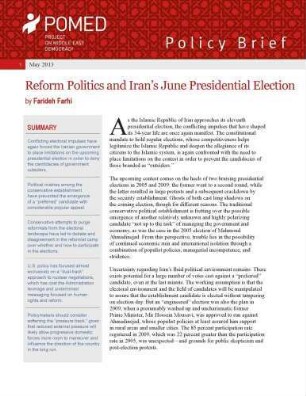Reform politics and Iran’s June presidential election