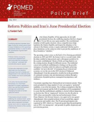 Reform politics and Iran’s June presidential election