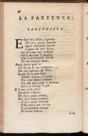 La Partenza: Canzonetta. -