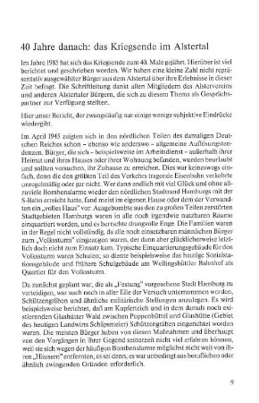 40 Jahre danach: das Kriegsende im Alstertal