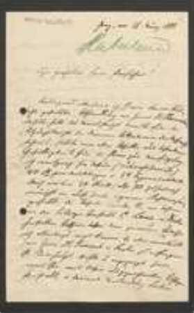 Brief von Gottlieb Haberlandt an Jakob Singer
