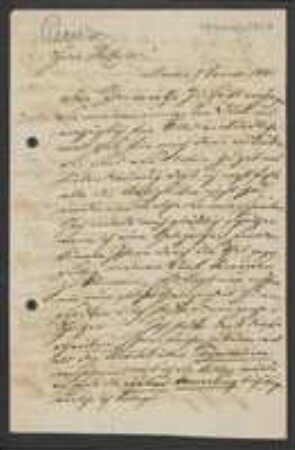 Brief von Vittore Benedetto Antonio Trevisan an Unbekannt