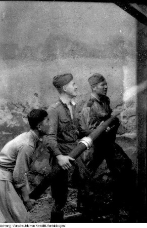 Dresden. Feuerwehr, gemeinsame Brandbekämpfung im Lockwitztal, 1. Juli 1964