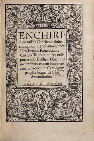 Enchiridion militis christiani : saluberrimis praeceptis refertum