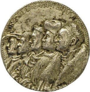 Medaille mit den Porträts der fünf Brüder Pfinzing, 1519