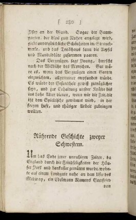 Rührende Geschichte zweyer Schwestern.